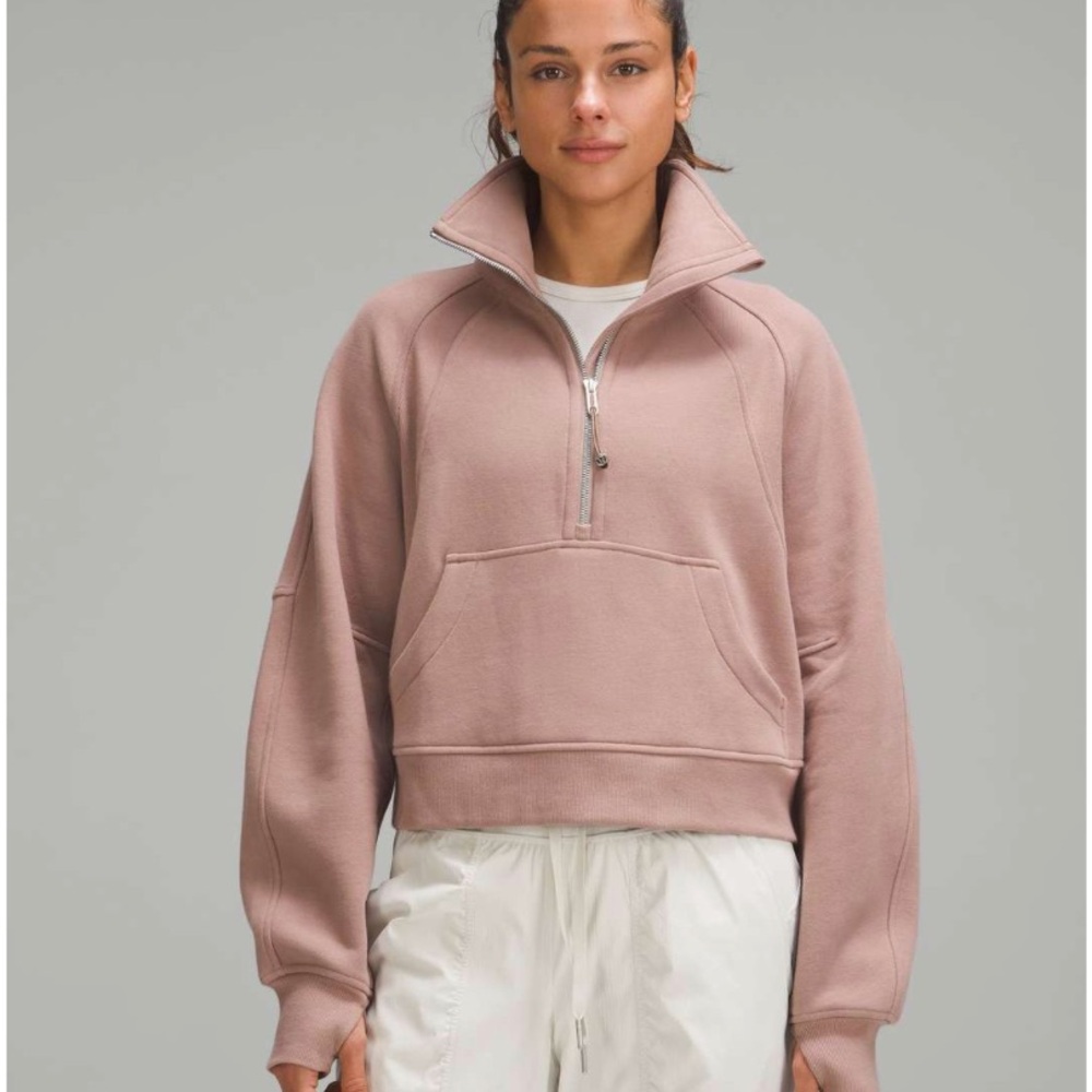 EUC Lululemon Scuba Oversized Funnel Neck Half Zip - Twilight Rose Sz M/L